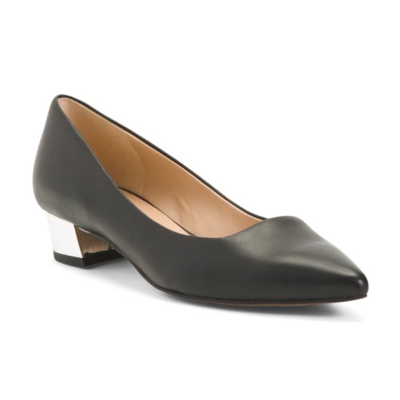 Franco Sarto Shoes - FRANCO SARTO Leather Pointy Toe Low Heel Pumps (7)